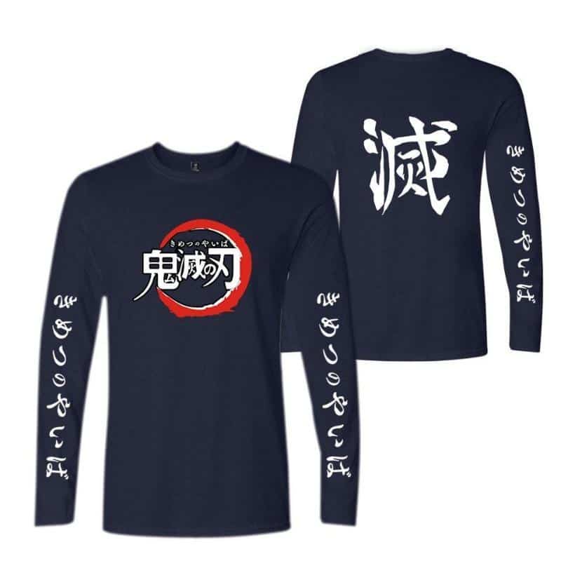 Destroy Kanji Long Sleeve Shirt Kimetsu No Yaiba Merch