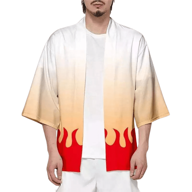 Demon Slayer Kimono Rengoku Kyojuro Pattern